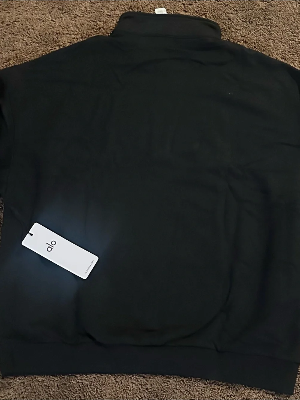 ALO Yoga Black Men's Quarter-Zip Sweater